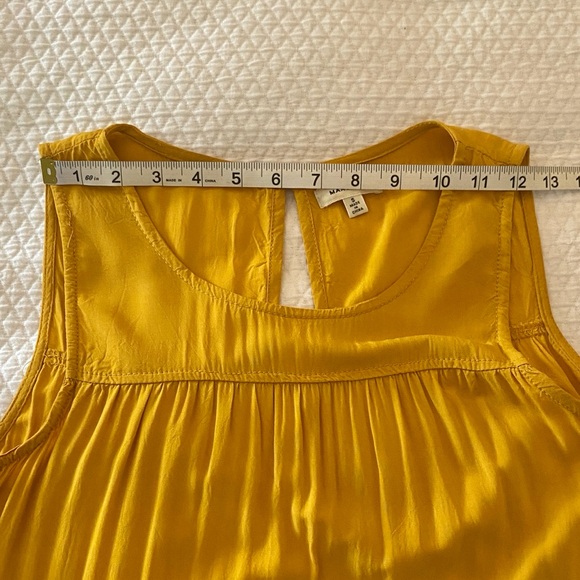 Max Studio Tiered Sleeveless Yellow Maxi Dress Size S - Picture 8 of 16